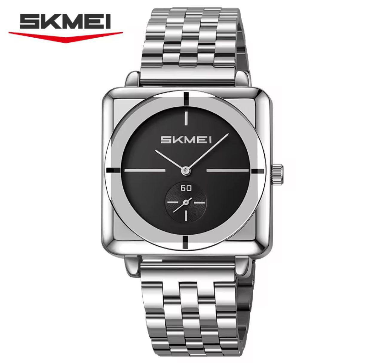 Skmei - 2413 - Minimal Elegant Square Design - Silver/Black image 1