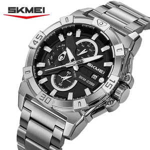 SKMEI - 2399 - Analog Multifunction Watch for Men with Stopwatch - silver image 0
