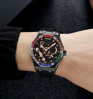 SKMEI - 9365 - Men's Quartz Watch Business Zinc Alloy - Black/Black image 1