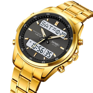Skmei - 2049 - Multifunctional Waterproof Watch - gold/white image 1