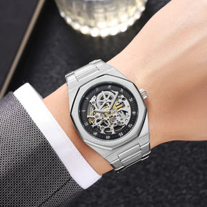 SKMEI - M034 - Royal Automatic Skeleton Watch - silver image 4