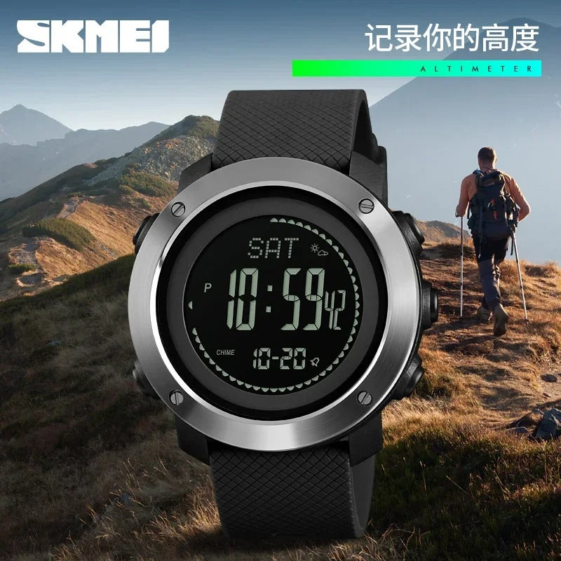 Skmei - 1418 - Adventure Core Digital Watch - Black Steel Ring image 1