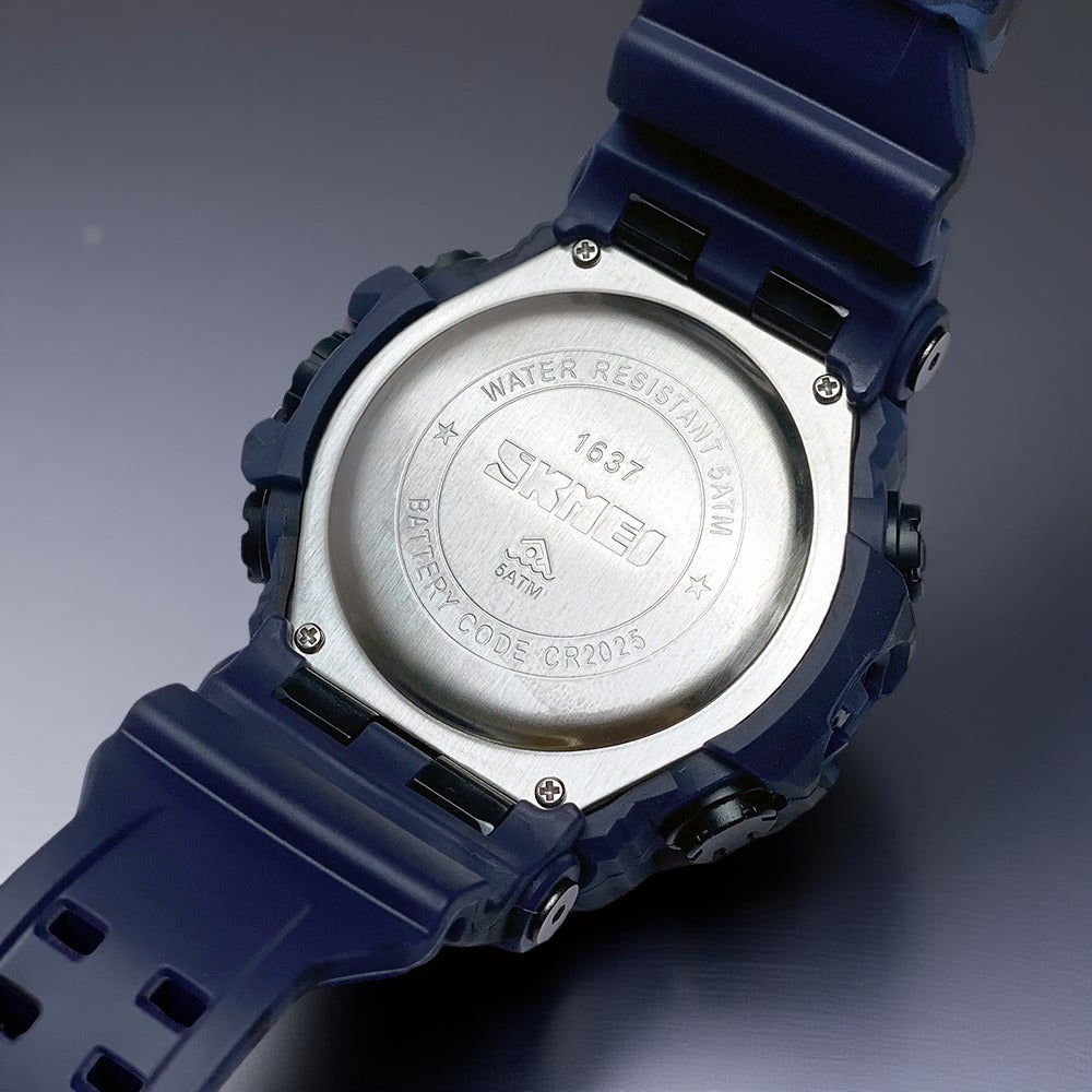 Skmei - 1637 - Warrior Dual Display Watch - Blue Camo image 3