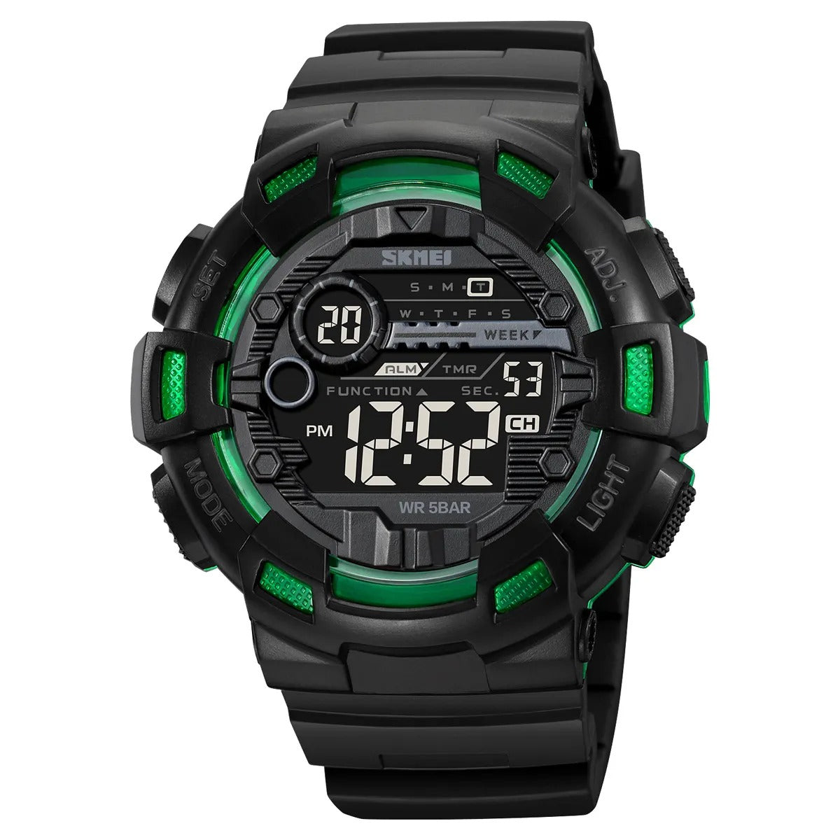 Skmei - 2110 - Advanced Digital Functions Watch - Black/green transparent image 0