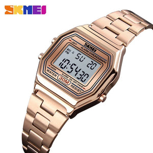 Skmei 1415 - Women Digital Stainless Steel Water Resistant - rose gold image 0