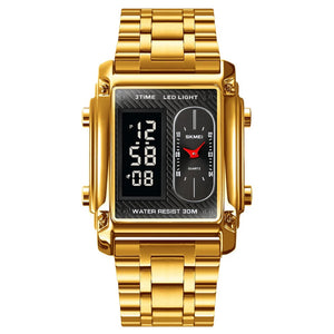 Skmei - 1868 (Chain) - Digital LED Luminous Waterproof - Golden-Steel image 0