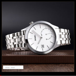 SKMEI - 1581 - High Quality Luxury Watch - Silver-Steel image 1