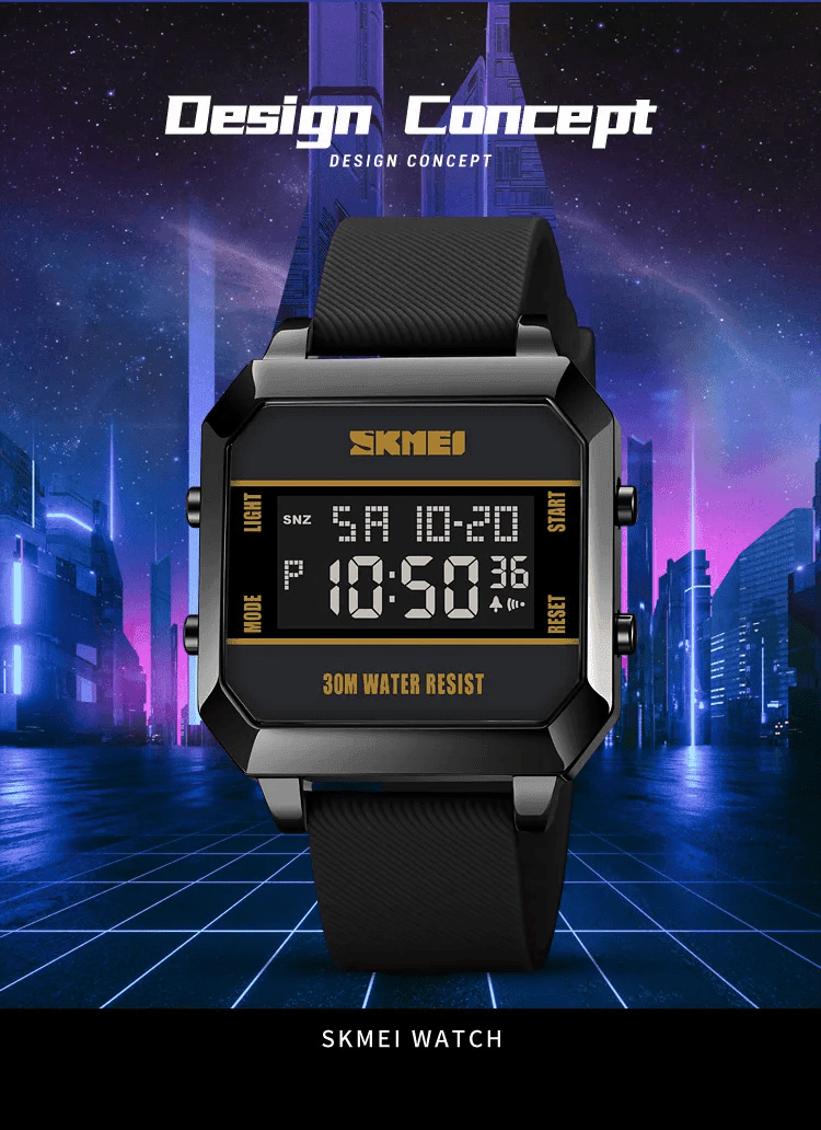 Skmei - 1848 - Waterproof LED Luminous - Black image 1