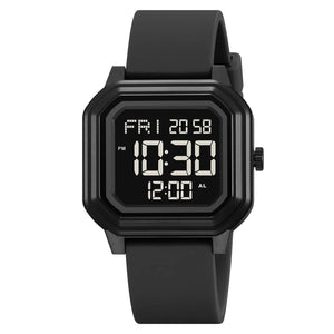 Skmei - 2558 - Minimal Time Digital Watch - Black/Black image 0