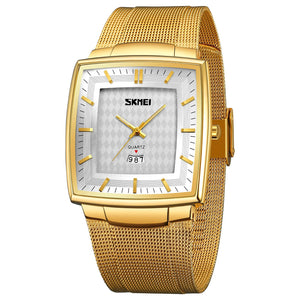 SKMEI - 9311 - Elegant Square Quartz Mesh Edition Watch - gold/silver image 0