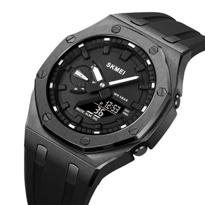 Skmei - 2243 - World time 50 Timezone - Black/Black image 1