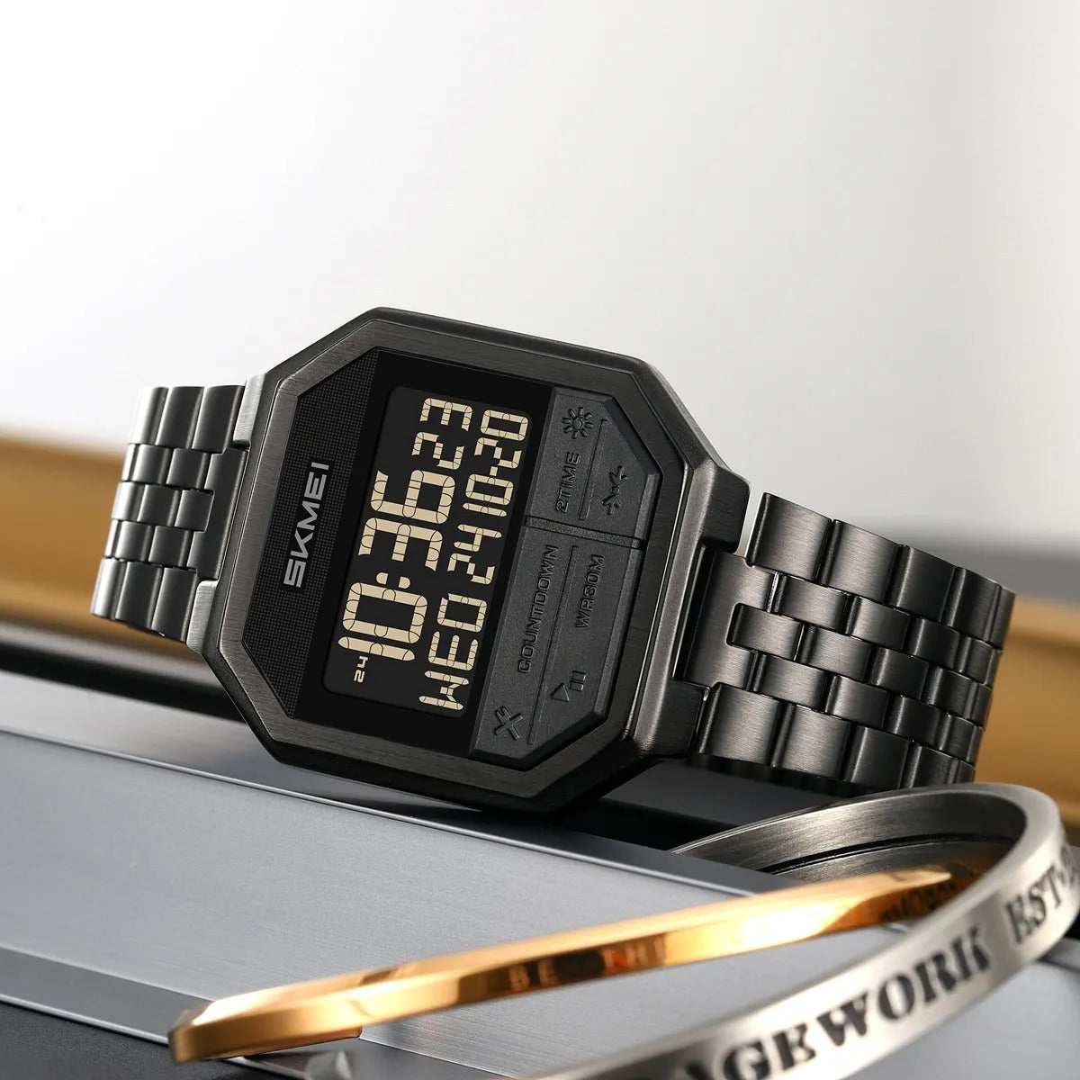 Skmei - 2350 - Digital MultifunctionalSports Watch with Dual Time - Black image 4