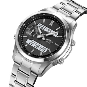 Skmei 2284 World Master Dual Display Watch - Silver/Black image 0