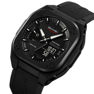 Skmei - 2328 - World Master Dual Display Watch - Black image 2