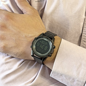 SKMEI - 1667 - Qibla Azan Time Reminder Prayer Watch - Black/black image 3