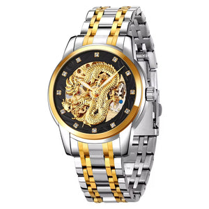 SKMEI - 9310 - Premium Dragon Automatic Watch - silver/black image 0