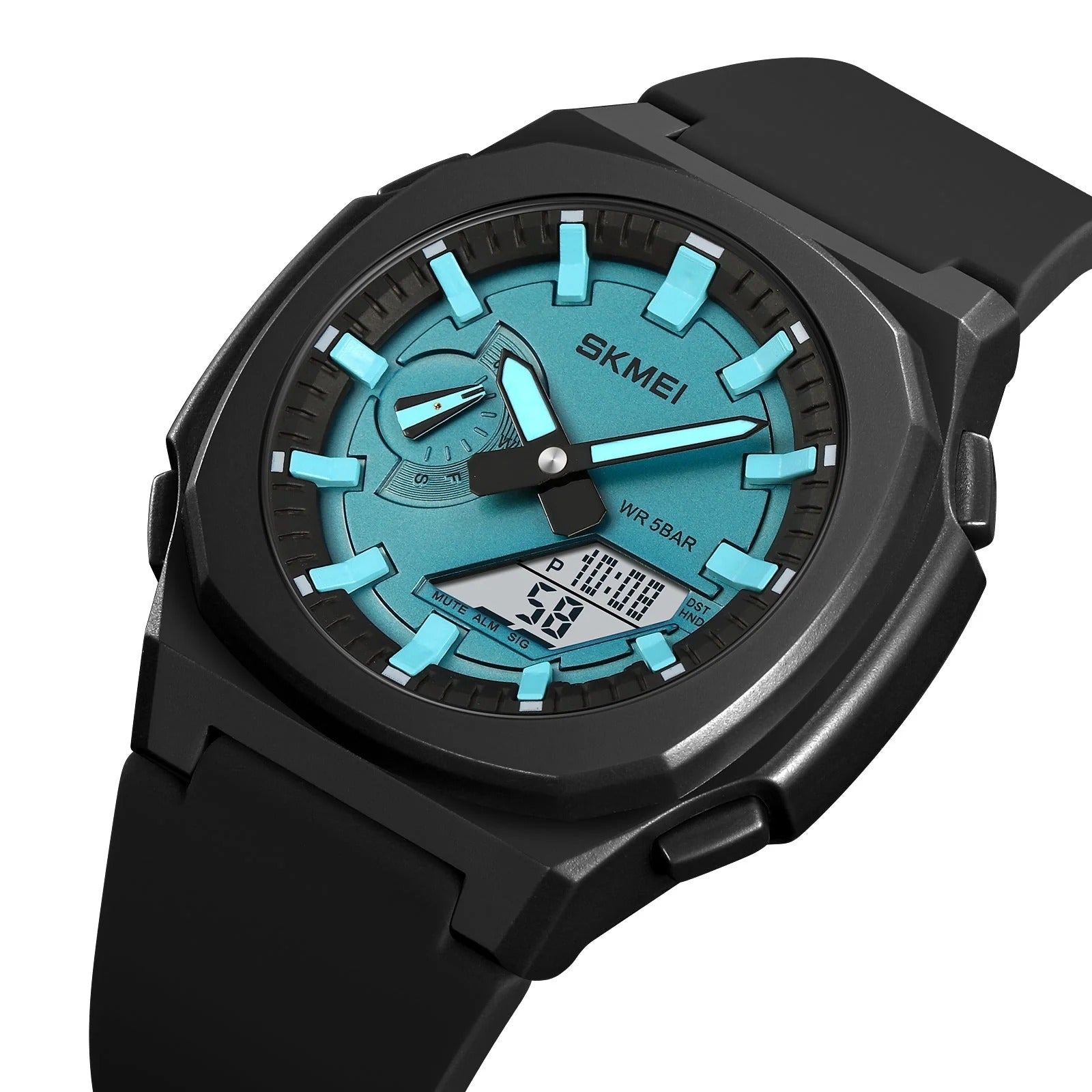 Skmei - 2091 - Digital Analog - Black/LighBlue-White image 0