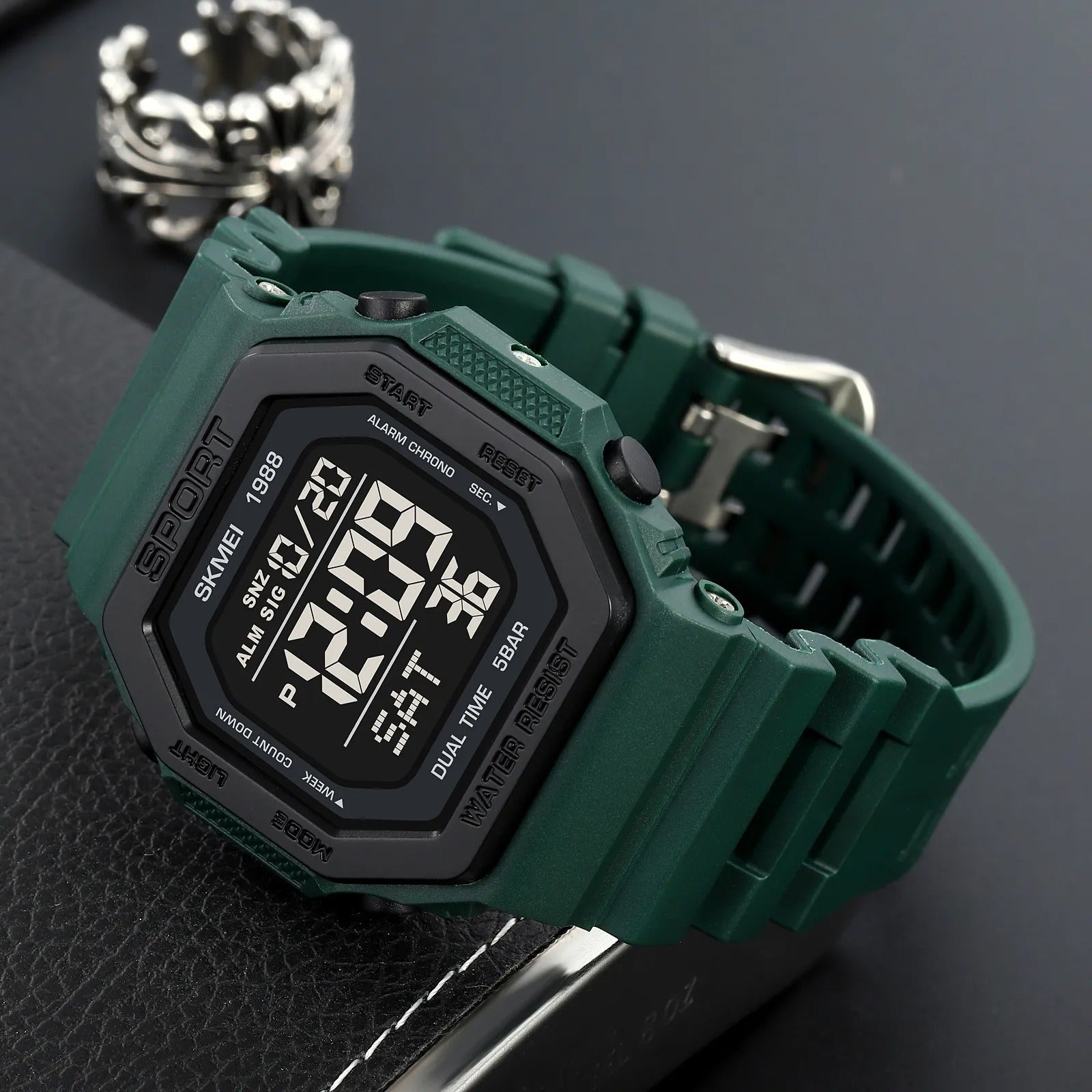 Skmei - 1988 - Street Armor Digital Watch - Dark Green image 1