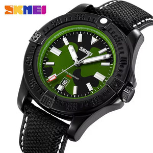 SKMEI - 9339 - High Quality Luxury Watch - Army/Green-Camouflage image 0