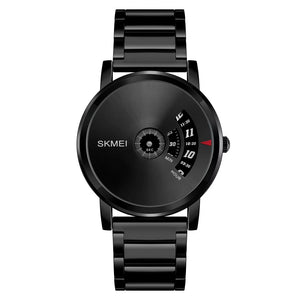 SKMEI -1260 - Waterproof Business Watch For Men - Black/Gun-Steel image 2