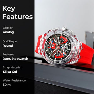 Skmei - 2426 - Aggressive Sporty Chronograph Watch - red image 6