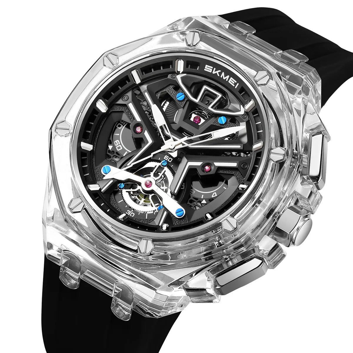 SKMEI - 2426 - Aggressive Sporty Chronograph Watch - white/black image 0