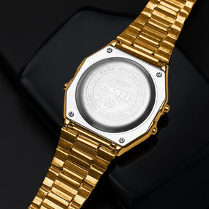Skmei - 1123 - Digital Stainless Steel Watch - Gold image 2