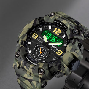Skmei - 1637 - Warrior Dual Display Watch - Army Green Camo image 1