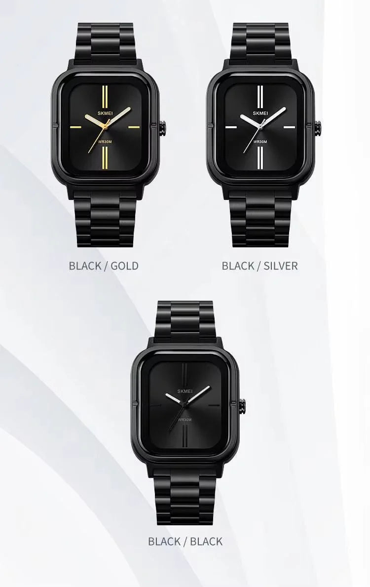 SKMEI - 2275 - 30m Waterproof Watch For Men - Black/Gold image 3