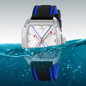 SKMEI - 9364 - Sporty Barrel Shape Quartz Watch - blue image 1