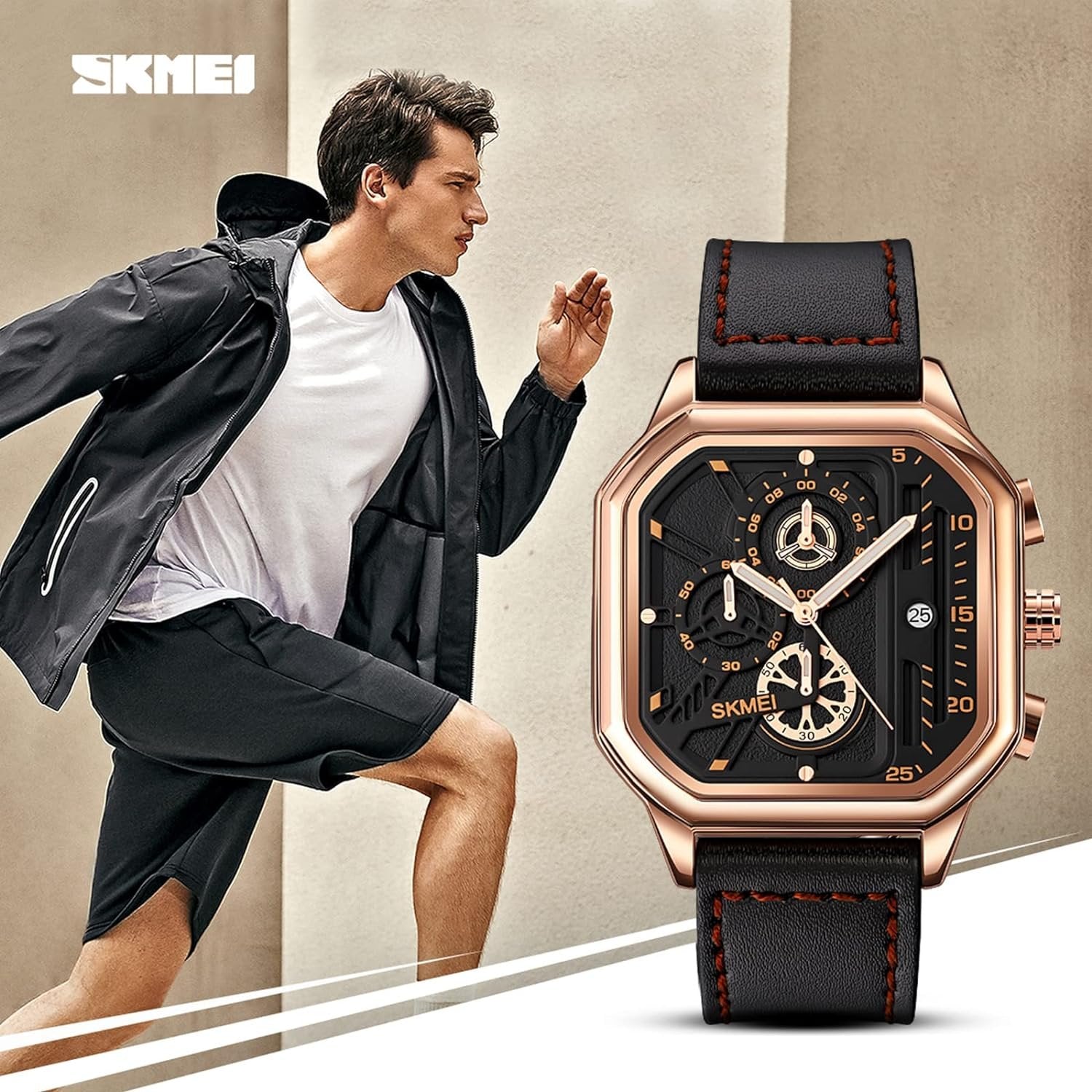 Skmei - 1963 - Waterproof Watch With Date Countdown - RoseGold image 2