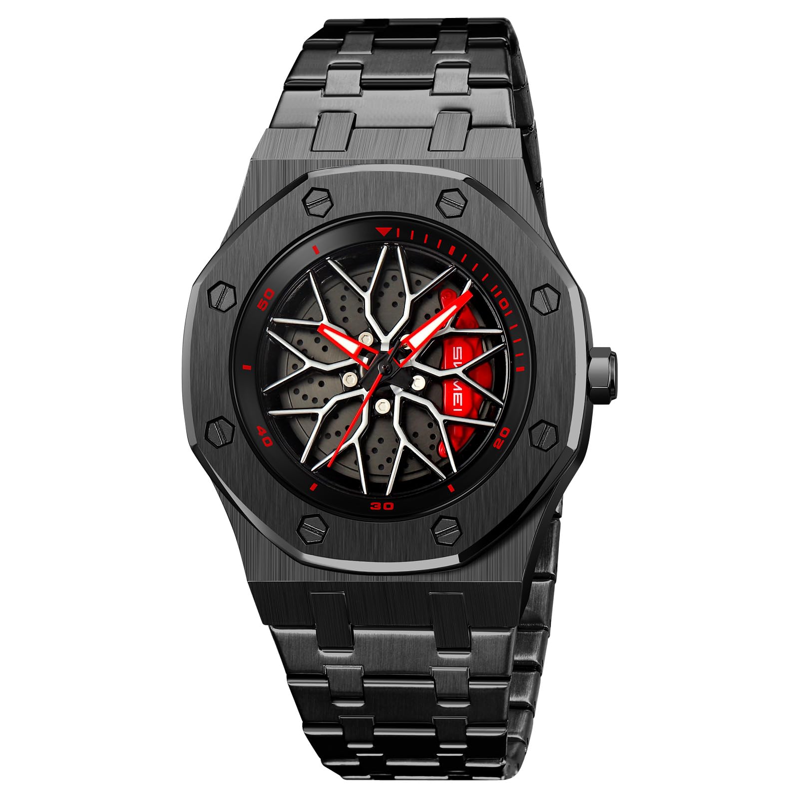 SKMEI - 2359 - Rotating Wheel Sports Edition Watch - black-steel image 1