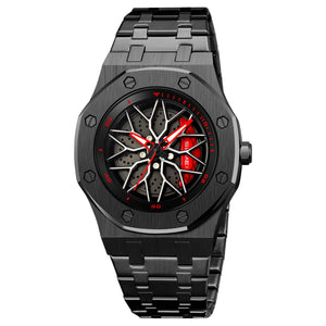 SKMEI - 2359 - Rotating Wheel Sports Edition Watch - black-steel image 1