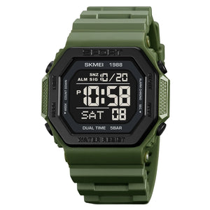 Skmei - 1988 - Street Armor Digital Watch - Army Green image 0