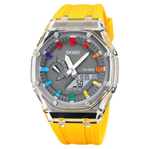 Skmei - 2100 - World Time 50m Waterproof - Yellow image 0