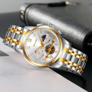SKMEI - 9394 - Prime Classic Chronograph Stainless Steel - silver/gold-silver image 1