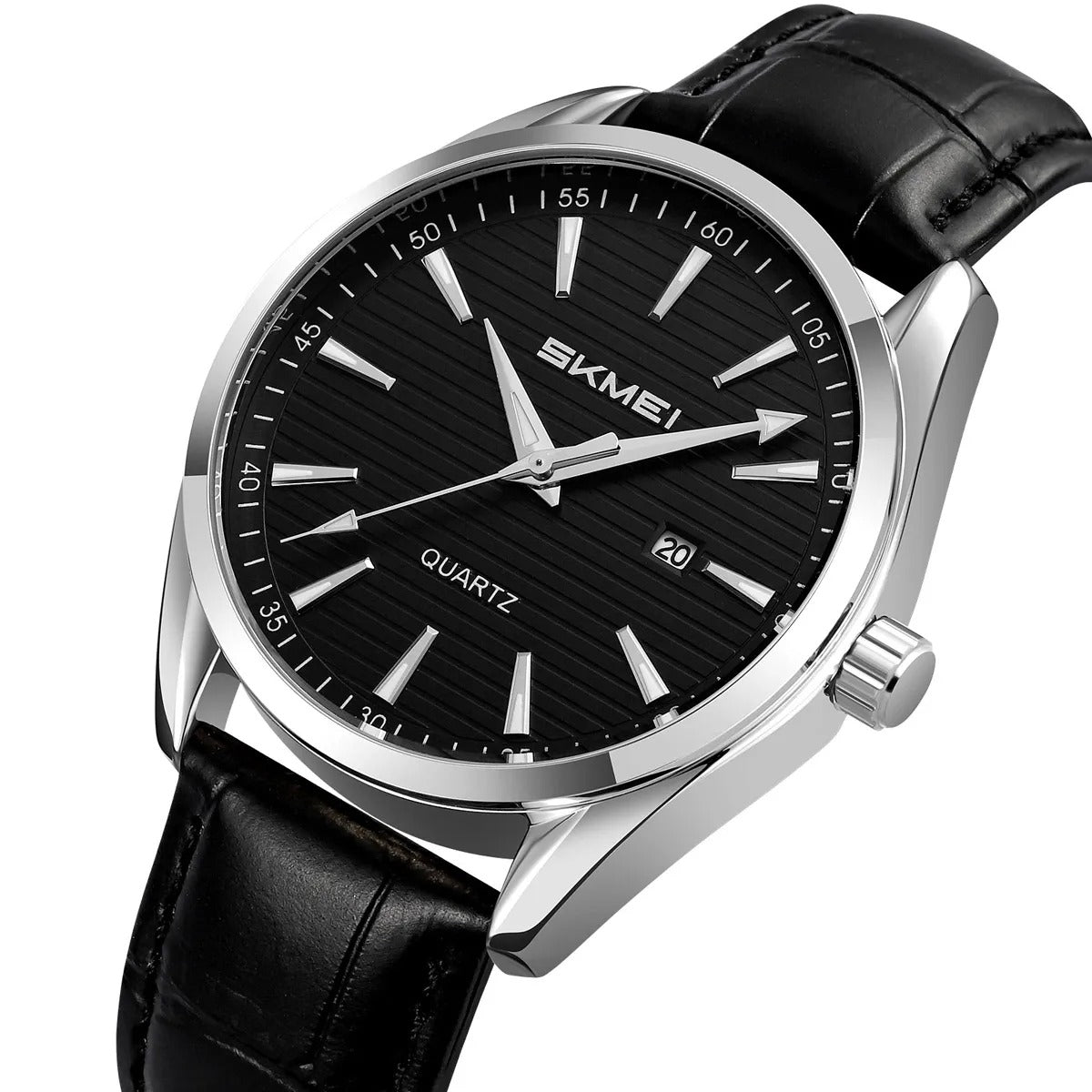 Skmei – 2490 – Quartz Movement Watch – Silver/Black image 0