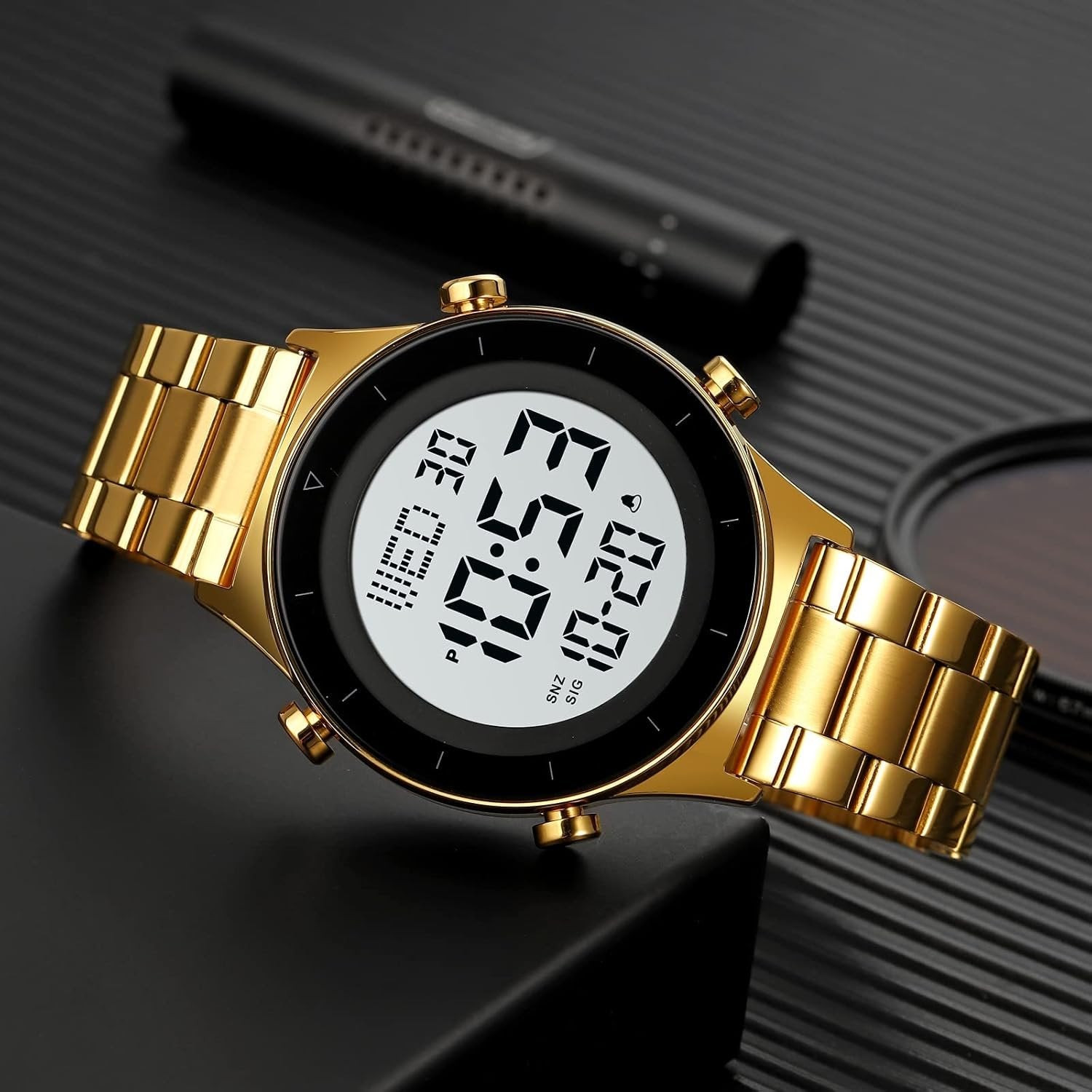 Skmei - 2079 - Digital Electronic Waterproof Multifunctional - Golden image 2