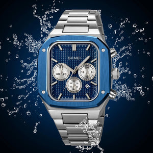 SKMEI - 2201 - Square Chronograph Watch - Blue image 2