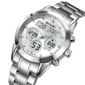 SKMEI - 2381 - Qibla Azan Time Reminder Prayer Watch - silver image 0