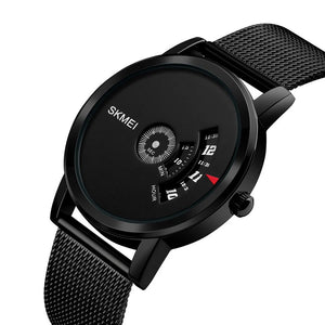 SKMEI - 1260 - Waterproof Business Watch For Men - black/black mesh belt image 1