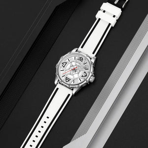 SKMEI 9342 Racing Analog Quartz Sports Watch - white image 2