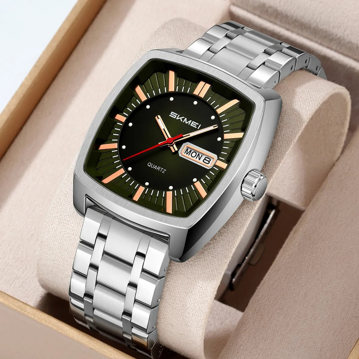 SKMEI - 9354 - Business Analog Quartz Watch - Green image 1