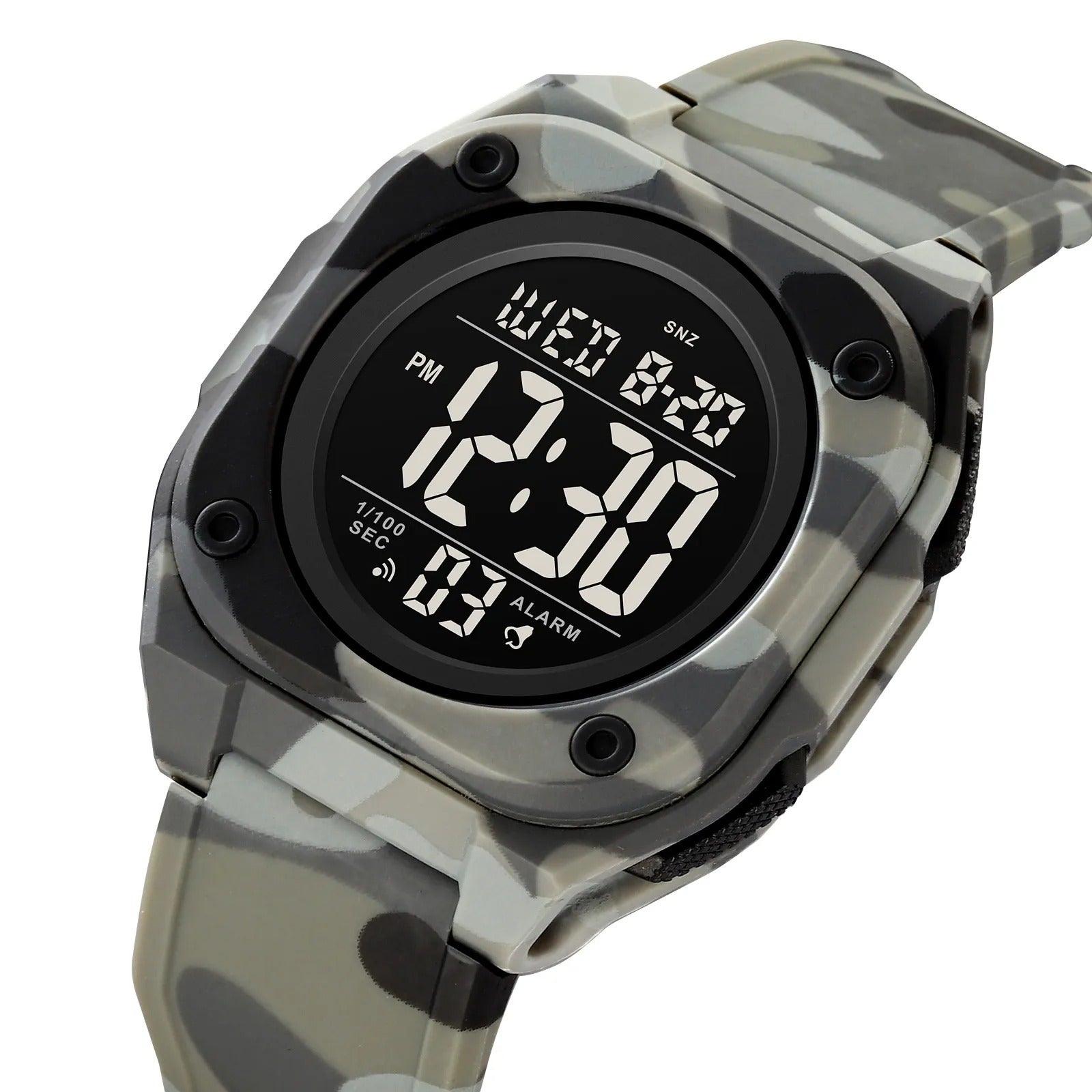 Skmei - 2160 - Smart Digital Functions Watch - grey camo image 1