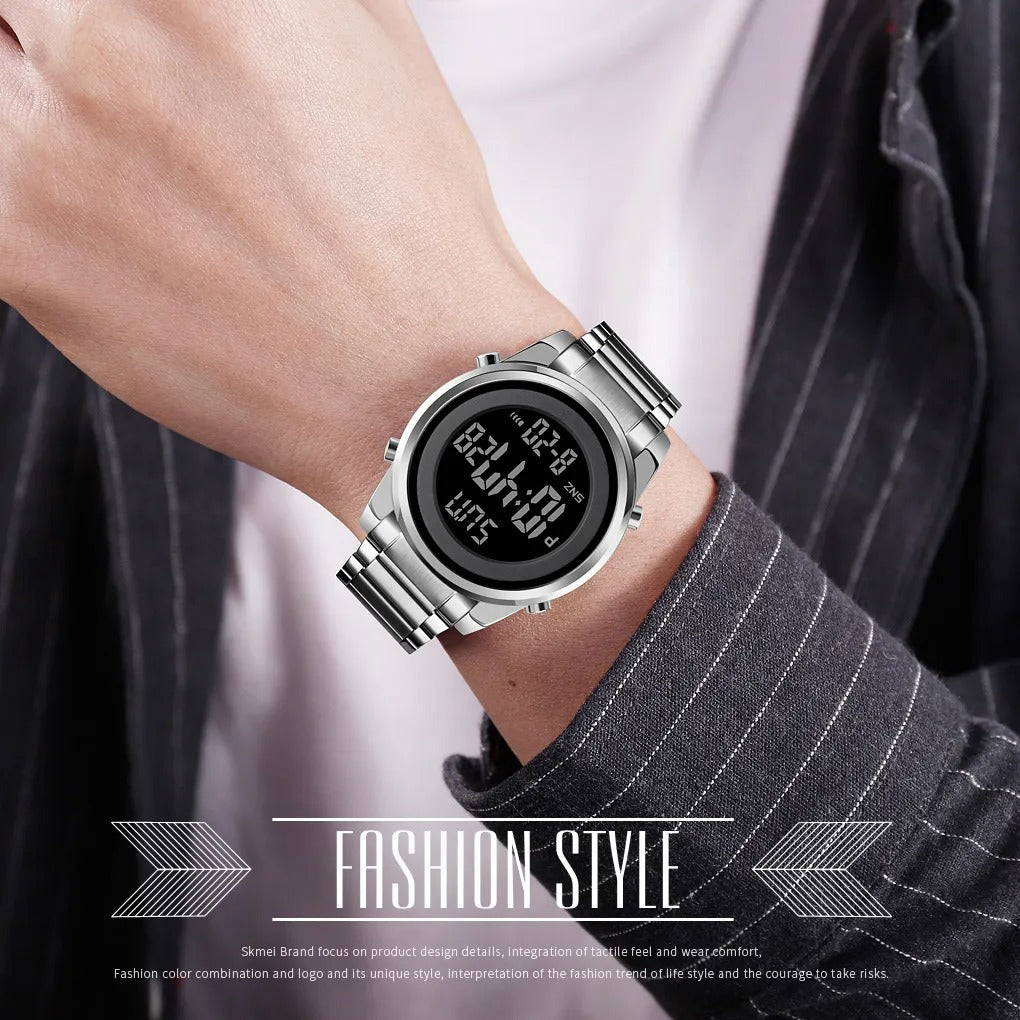 Skmei - 1611 - Advanced Digital Functions Watch - silver image 2