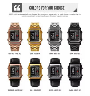 Skmei - 1868 (Chain) - Digital LED Luminous Waterproof - Rosegold-steel image 4