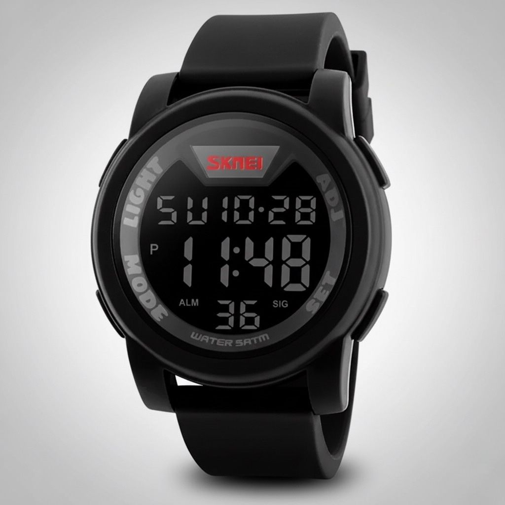 SKMEI - 1218 - Digital Alarm Waterproof Sports watch - black image 0