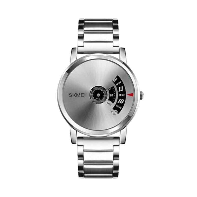 SKMEI -1260 - Waterproof Business Watch For Men - Silver/Silver-Steel image 1