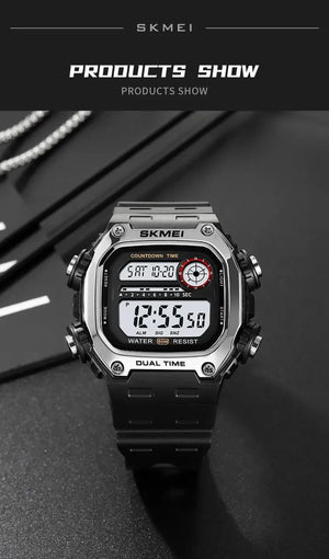 Skmei - 2126 - Luminous 50m Waterproof Mutifunctional - Silver/Black image 3
