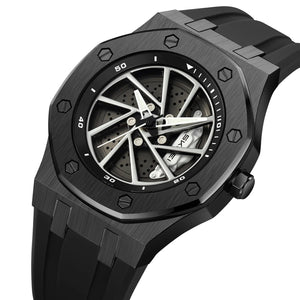 SKMEI - 2359 - Rotating Wheel Sports Edition Watch - black-silical gel image 0